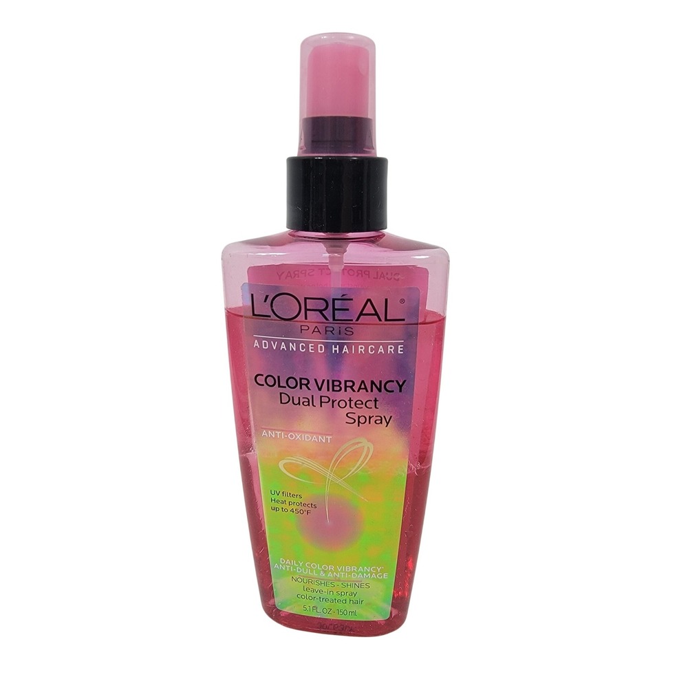L'Oreal Paris Color Vibrancy‎ Dual Protect Spray 5.1oz Heat Protectant UV Filter